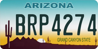 AZ license plate BRP4274