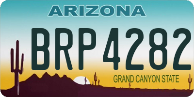 AZ license plate BRP4282