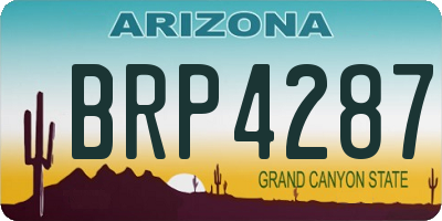 AZ license plate BRP4287