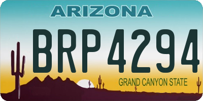 AZ license plate BRP4294