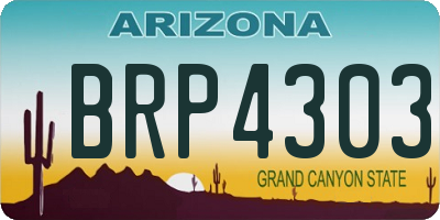 AZ license plate BRP4303