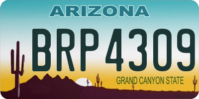 AZ license plate BRP4309