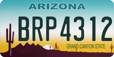 AZ license plate BRP4312