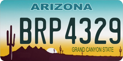 AZ license plate BRP4329