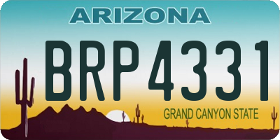 AZ license plate BRP4331