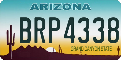 AZ license plate BRP4338