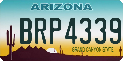 AZ license plate BRP4339