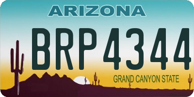 AZ license plate BRP4344