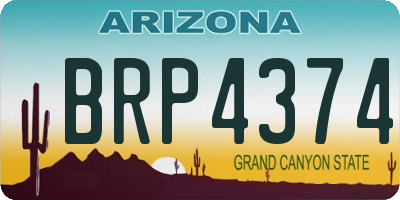 AZ license plate BRP4374