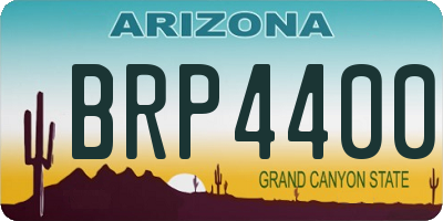 AZ license plate BRP4400