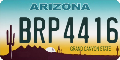 AZ license plate BRP4416