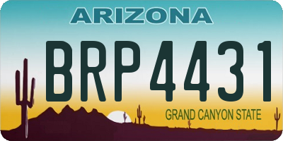 AZ license plate BRP4431