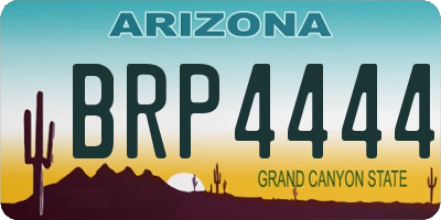 AZ license plate BRP4444