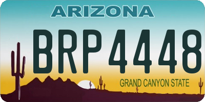 AZ license plate BRP4448