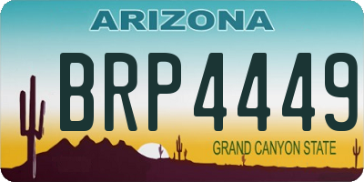 AZ license plate BRP4449
