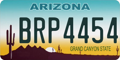 AZ license plate BRP4454