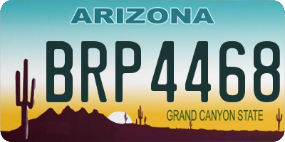 AZ license plate BRP4468