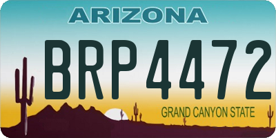 AZ license plate BRP4472