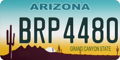 AZ license plate BRP4480