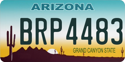 AZ license plate BRP4483