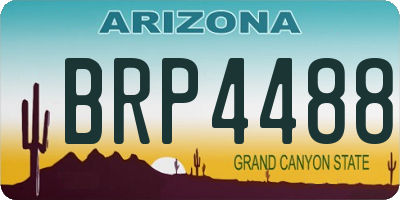 AZ license plate BRP4488