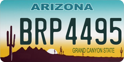 AZ license plate BRP4495