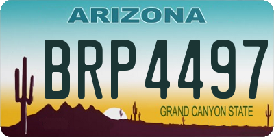 AZ license plate BRP4497