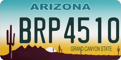 AZ license plate BRP4510