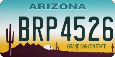 AZ license plate BRP4526