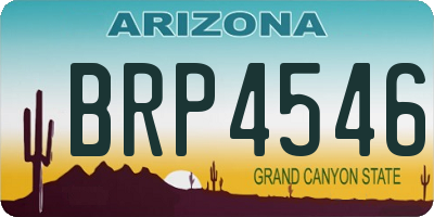 AZ license plate BRP4546