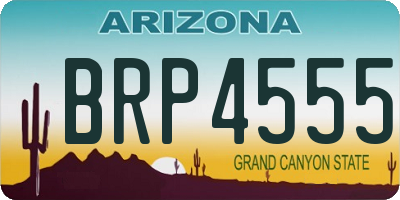 AZ license plate BRP4555