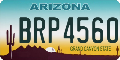 AZ license plate BRP4560