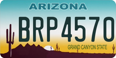 AZ license plate BRP4570
