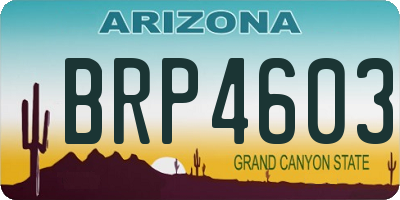 AZ license plate BRP4603