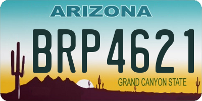 AZ license plate BRP4621