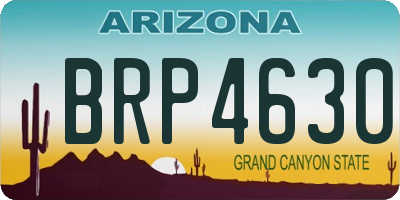 AZ license plate BRP4630