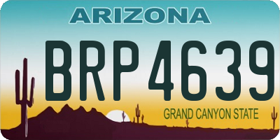 AZ license plate BRP4639
