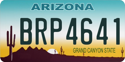 AZ license plate BRP4641