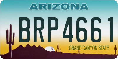 AZ license plate BRP4661
