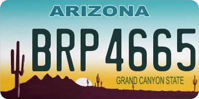 AZ license plate BRP4665