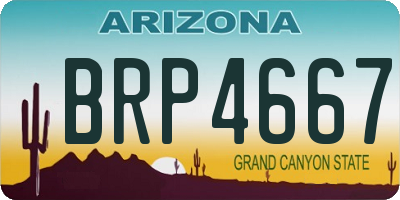 AZ license plate BRP4667