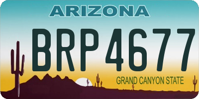 AZ license plate BRP4677