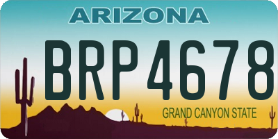 AZ license plate BRP4678