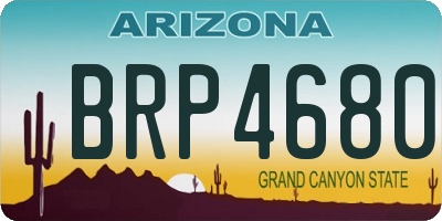AZ license plate BRP4680