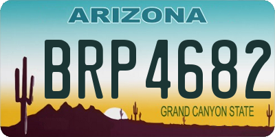 AZ license plate BRP4682