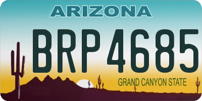 AZ license plate BRP4685