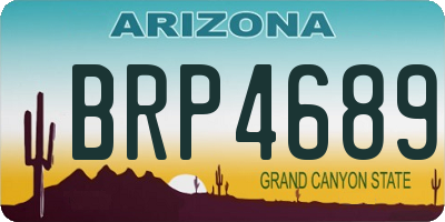 AZ license plate BRP4689