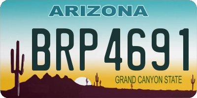 AZ license plate BRP4691