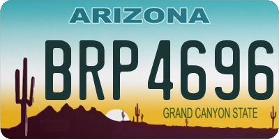 AZ license plate BRP4696