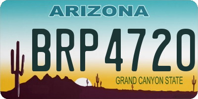 AZ license plate BRP4720